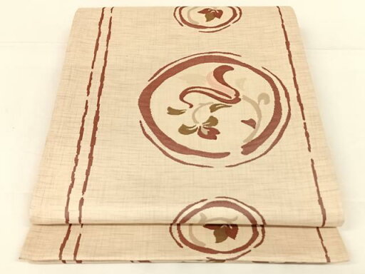 平和屋着物◎六通柄袋帯 花丸文 正絹 逸品 AAAO8878wt 平和屋着物◎六通柄袋帯 花丸文 正絹 逸品 AAAO8878wt