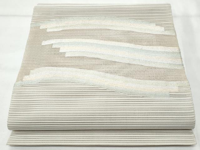 平和屋着物＊夏物　八寸名古屋帯　流水文　金糸　正絹　逸品　CAAV7885fb