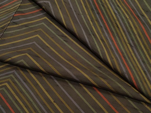 平和屋着物●上質な小紋　紬地　幾何学文様　正絹　逸品　未使用　CAAZ1087vf