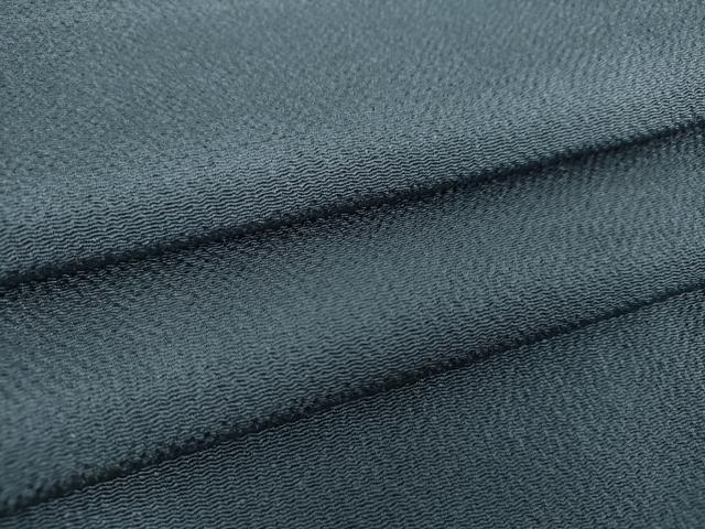 平和屋着物●上質な色無地　錆鼠色　鬼しぼ縮緬　正絹　逸品　未使用　DABB4565ps