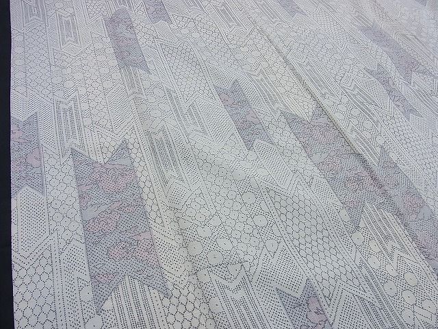 平和屋着物■上質な紬 短冊花文 逸品 BAAH3197cw