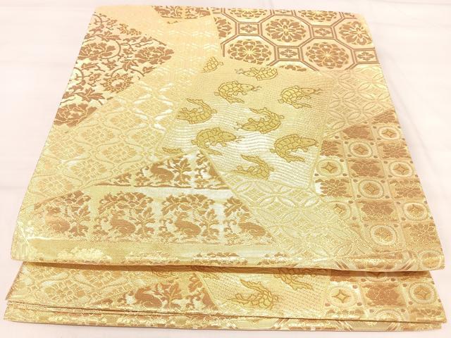 Rakuten - 平和屋着物◎佐賀錦　六通柄袋帯　名物錦　金糸　正絹　逸品　AABJ0292yx