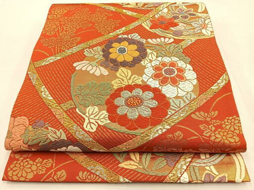 平和屋着物◎六通柄袋帯 唐織 花丸文 金銀糸 正絹 逸品 BAAT9686hj 平和屋着物◎六通柄袋帯 唐織 花丸文 金銀糸 正絹 逸品 BAAT9686hj