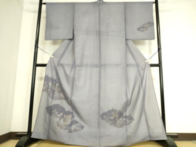 平和屋着物■極上　訪問着　無双　紗袷　紗×絽　縞　暈し染め　黒地　やまと誂製　逸品　DZAA7875kh5 平和屋本店○極上 訪問着 無双 紗袷 紗×絽 墨流し文様 暈し染め 逸品