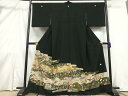 平和屋着物■豪華黒留袖 作家物 風景文 金彩 正絹 逸品 AAAY3511mf