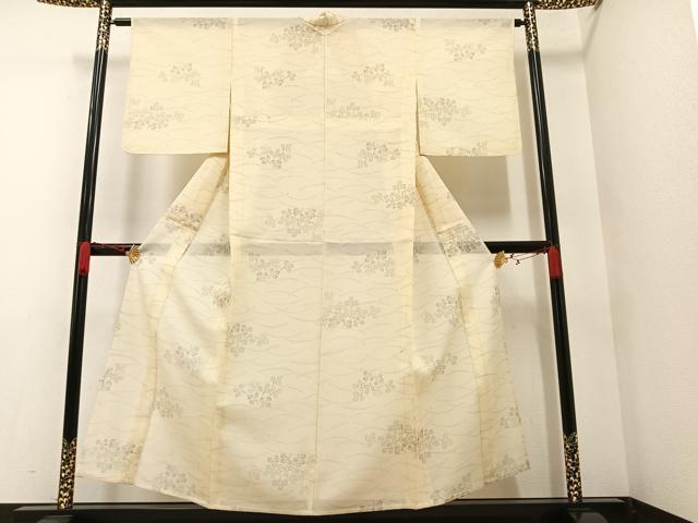平和屋着物*夏物 紗紬 舞葉文 正絹 逸品 AAAV7880ph