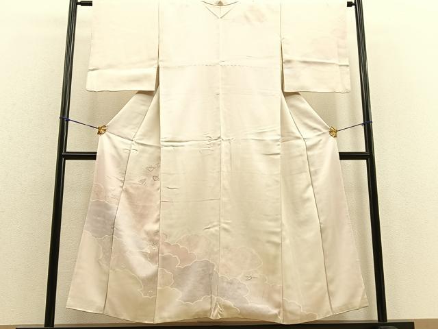 平和屋着物■訪問着 刺繍 雲重ね花文 正絹 逸品 BAAR8049fc