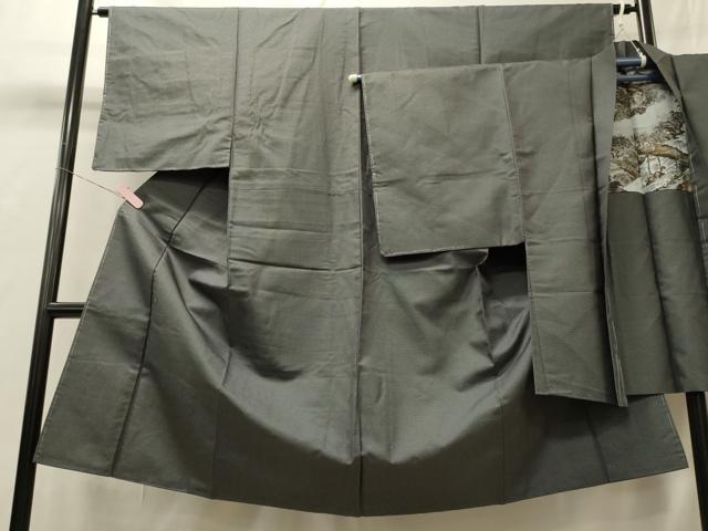 平和屋着物■男性　紬　アンサンブル　100亀甲　総詰め　正絹　逸品　未使用　CABD6481oy