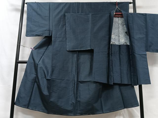 平和屋着物■男性　お召　アンサンブル　80亀甲　正絹　逸品　CABD6814xe