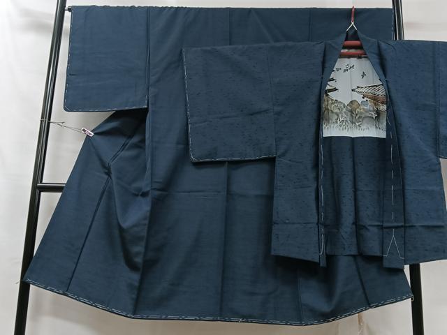 平和屋着物■男性　紬　アンサンブル　正絹　逸品　CABD6815xe