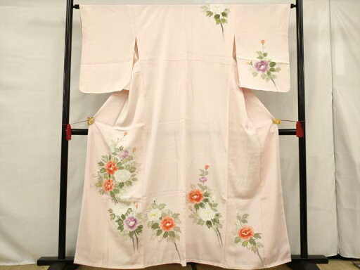 平和屋着物■訪問着 手描き 草花文 金彩 正絹 逸品 AAAQ7976pf 平和屋着物■訪問着 手描き 草花文 金彩 正絹 逸品 AAAQ7976pf