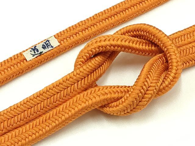 平和屋着物●極上　有職組紐道明　帯締め　冠組　黄赤色　宮内庁御用　国立博物館御用　東京芸術大学御..