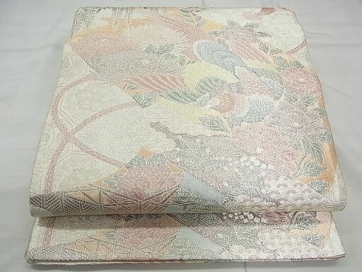 平和屋着物◎佐賀錦 六通柄袋帯 花鳥絵巻 900織 金銀糸 逸品 BAAI5683qt 平和屋着物◎佐賀錦 六通柄袋帯 花鳥絵巻 900織 金銀糸 逸品 BAAI5683qt