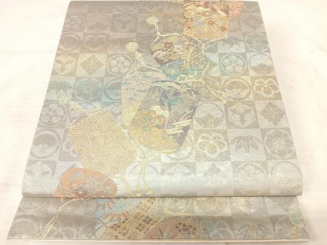 平和屋着物◎六通柄袋帯　印籠集　金糸　引箔　正絹　逸品　AAAT6085yx