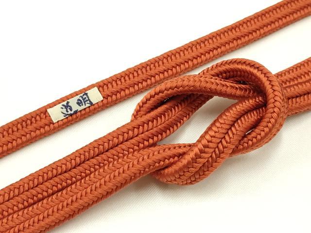 平和屋着物●極上　有職組紐道明　帯締め　冠組　弁柄色　宮内庁御用　国立博物館御用　東京芸術大学御..