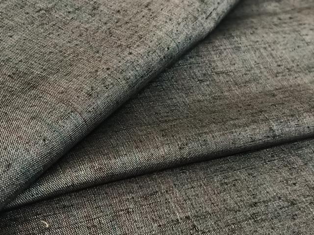 平和屋着物▽上質な紬　単衣　霞文　正絹　逸品　AABF9163jh