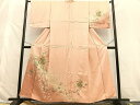 平和屋着物■訪問着 花車葡萄蔦の葉文 暈し染め 金彩 正絹 逸品 BAAR5426yt