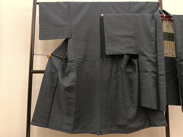 平和屋着物■男性 紬 アンサンブル 霞文 正絹 逸品 BAAN8196pu