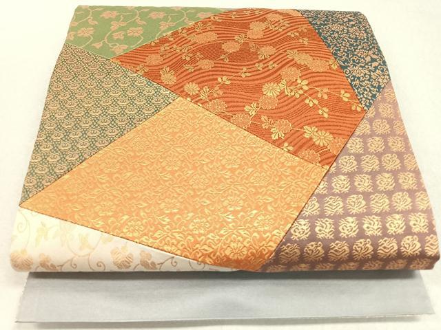 平和屋着物◎太鼓柄袋帯　切嵌　吉祥文　金糸　鈴乃屋扱い　正絹　逸品　未使用　CAAU7595nb