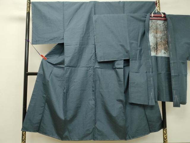 平和屋着物■男性 本場大島紬 アンサンブル 格子 正絹 逸品 DAAQ6396tw