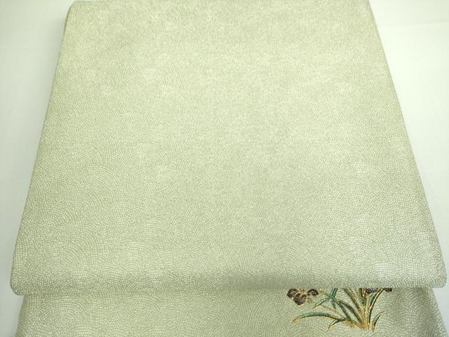 平和屋着物■六通柄袋帯　螺鈿　鮫小紋柄　正絹　逸品　DAAQ8467sf