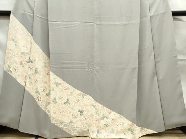 平和屋着物■訪問着 刺繍 唐草花文 正絹 逸品 DABF4874qa
