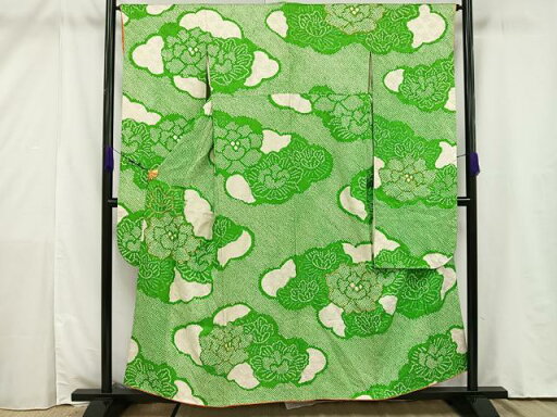 平和屋着物■豪華振袖 駒刺繍 絞り 草花文 正絹 逸品 AAAV1359mf 平和屋着物■豪華振袖 駒刺繍 絞り 草花文 正絹 逸品 AAAV1359mf
