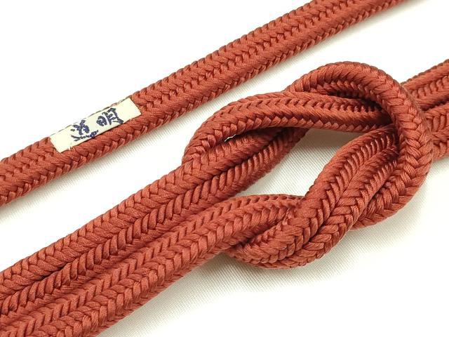 平和屋着物●極上　有職組紐道明　帯締め　冠組　赤胴色　宮内庁御用　国立博物館御用　東京芸術大学御用　逸品　AABA9909ay(4)