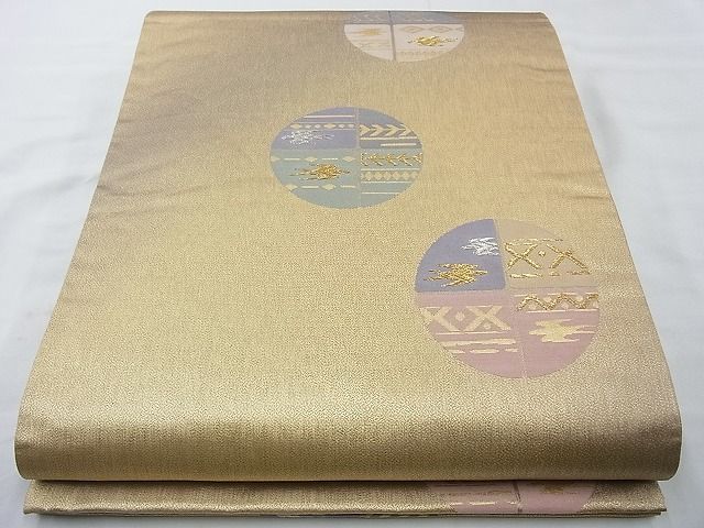 平和屋着物◎六通柄袋帯 優美 金銀糸 逸品 BAAI6893cm