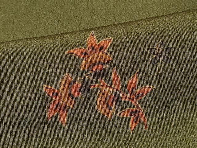 平和屋着物■小紋 更紗花文 洗える着物 CABB1211in