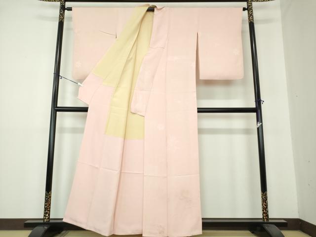 平和屋の平和屋着物●上質な色無地 竜田川地紋 虹色 正絹 逸品 DAAY1829ps｜アングル3