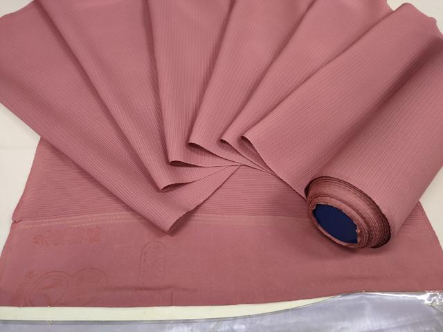 平和屋着物＊夏物　色無地　反物　着尺　駒絽　長春色　逸品　未使用　DABA7357zzz