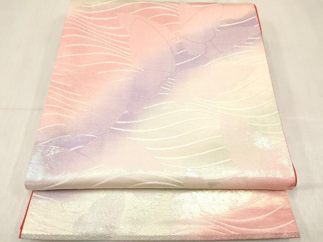 平和屋着物[]女の子　子供　西陣　全通柄袋帯　流水舞蝶文　逸品　DABE7216ma