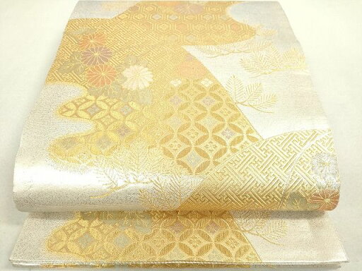 平和屋着物◎佐賀錦 六通柄袋帯 吉祥花文 金銀糸 逸品 DAAH9686tw 平和屋着物◎佐賀錦 六通柄袋帯 吉祥花文 金銀糸 逸品 DAAH9686tw