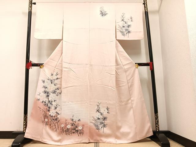 平和屋着物■訪問着 枝花文 暈し染め 正絹 逸品 AAAS9940ph