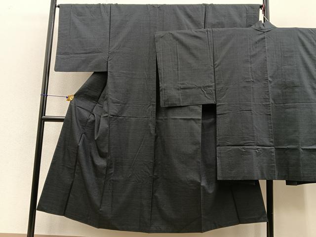 平和屋着物●男性 本場大島紬 アンサンブル 80亀甲 羽裏:唐獅子 正絹 逸品 BAAQ3029pk