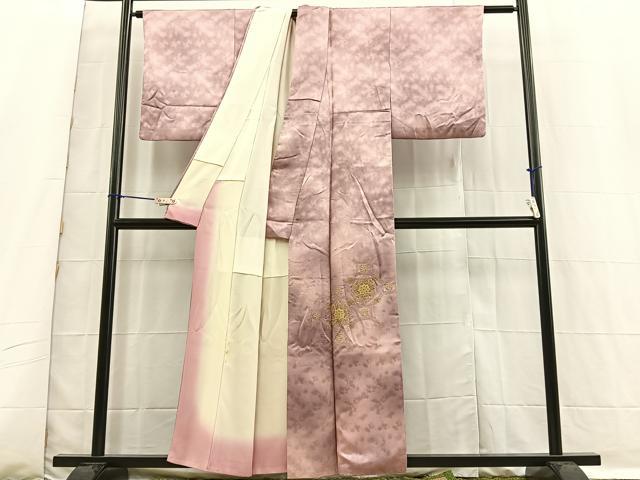 平和屋着物■色留訪問着　総刺繍　相良刺繍　蜀江花文　暈し染め　正絹　逸品　BAAR8067fc