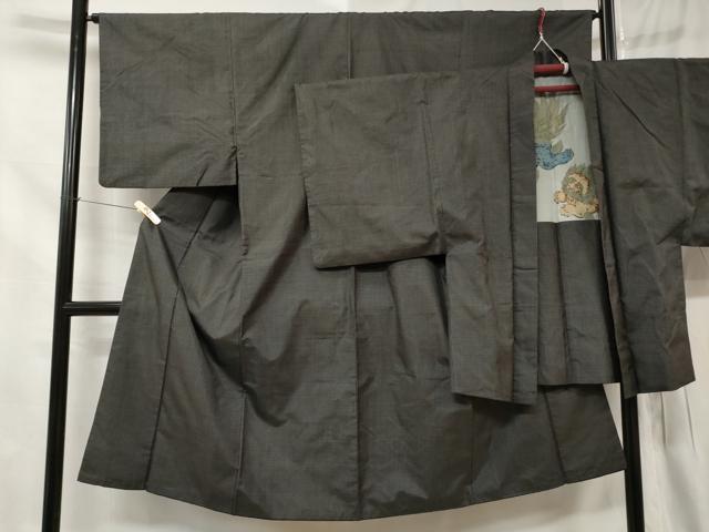 平和屋着物■男性 本場大島紬 アンサンブル 80亀甲 総詰め 正絹 逸品 CAAU0362ev