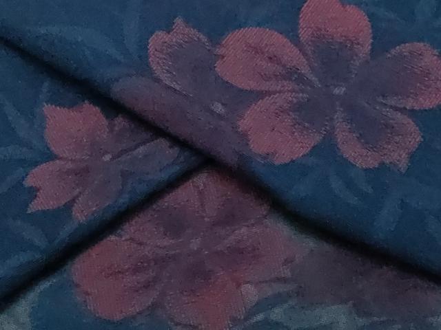 平和屋着物＊夏物 小紋 紗 草花文 正絹 逸品 CAAV3921dy