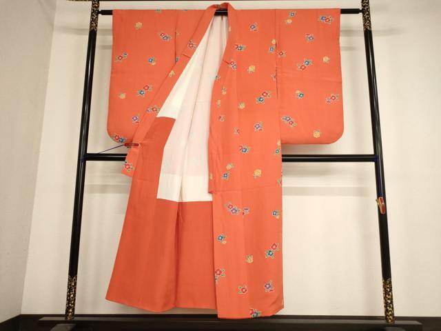 平和屋着物∵女の子　十三参り　子供　祝着　舞花文　正絹　逸品　AABB5626ja