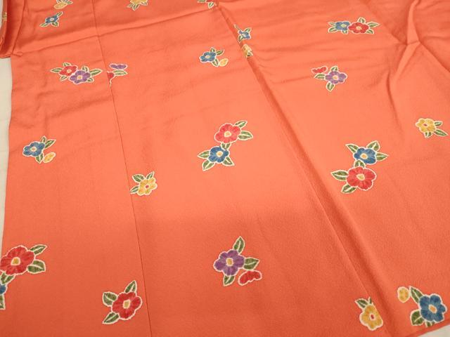 平和屋着物∵女の子　十三参り　子供　祝着　舞花文　正絹　逸品　AABB5626ja