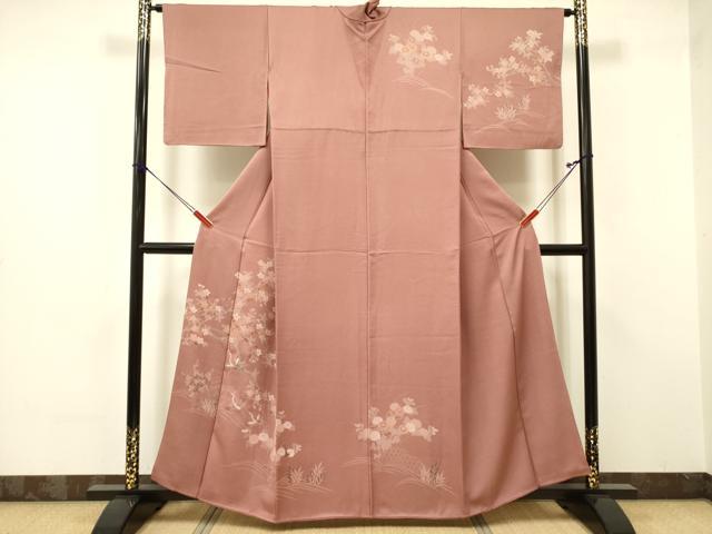 平和屋着物■訪問着　刺繍　飛鶴枝梅文　金彩　正絹　逸品　DAAY2563op