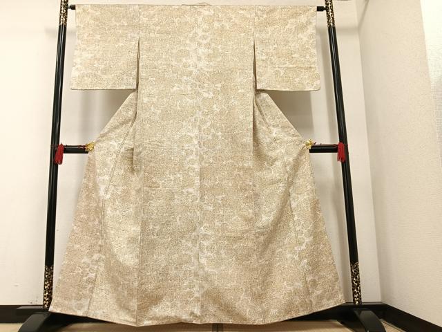 平和屋着物■上質な小紋　紬地　花尽くし　正絹　逸品　AAAS0941ph