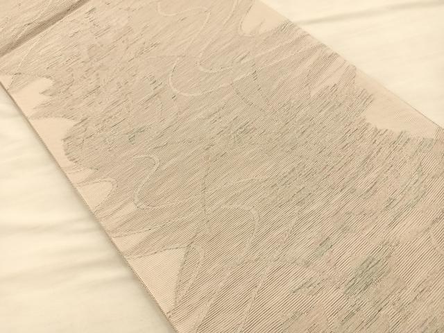 平和屋着物＊夏物　六通柄袋帯　花籠文　銀糸　正絹　逸品　BAAT8537du