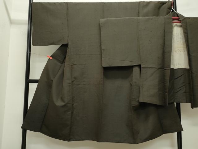 平和屋着物●男性 髭紬 アンサンブル 正絹 逸品 CAAO0428ze