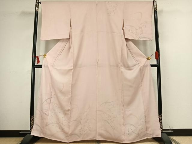 Rakuten - 平和屋着物▽訪問着　無双　紗袷　紗×絽　草花文　銀彩　正絹　逸品　AABC4079fy