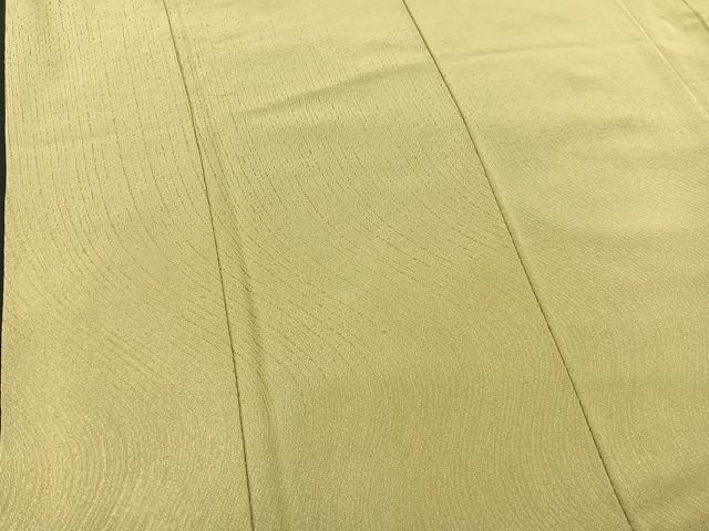 平和屋着物■訪問着 寿光織 よろけ縞 金糸 正絹 逸品 BAAK0390hv