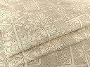 平和屋着物●本場大島紬 白大島 一元絣 亀甲花文 正絹 逸品 AABA2633np