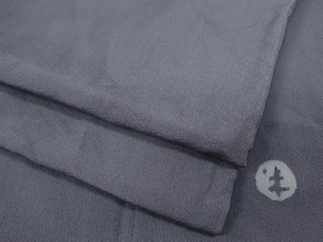 平和屋着物●京友禅作家　米沢新之助監修　色無地　薄鼠色　正絹　逸品　CABA1687ut