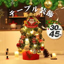 クリスマスツリー ミニ 30-45cm DIY可能 電池式 LEDイルミネーションライト 人工 クリスマスつりー 小さめ 雪化粧 クリスマス デスクライト イン...